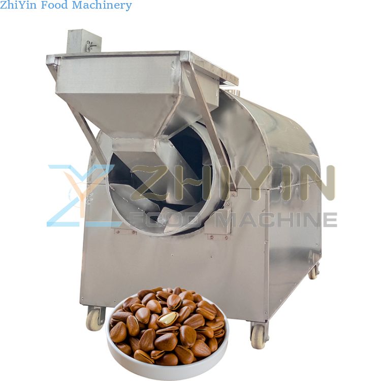 Sesame Peanut Drum Hot Dryer Nuts Stir-Fried Making Machine Drum Gas Electric Heating Stir-Frying Machine Equipment Customization